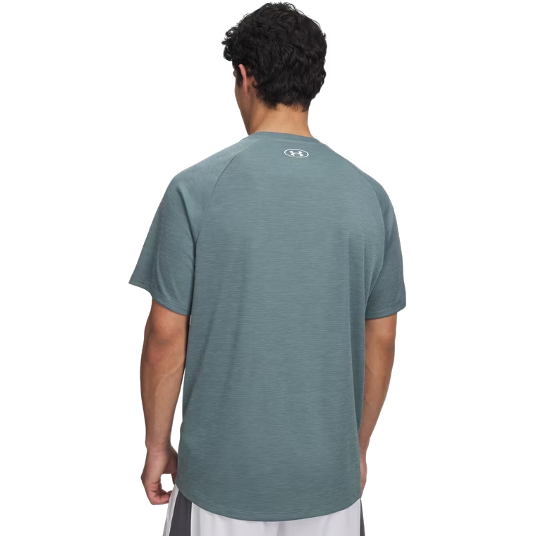Under Armour UA Tech™ Textured Short Sleeve Shirt Men - Jasper Blue/White