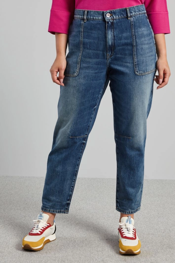 Pure cotton jeans - DENIM BLUE