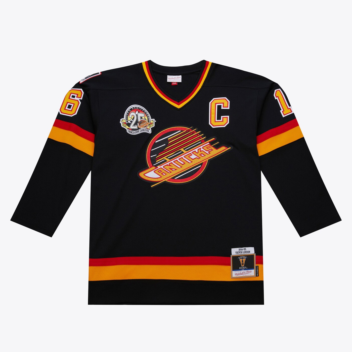 Trevor Linden #16 Vancouver Canucks 1994-95 Premium Power Play NHL Jersey Black