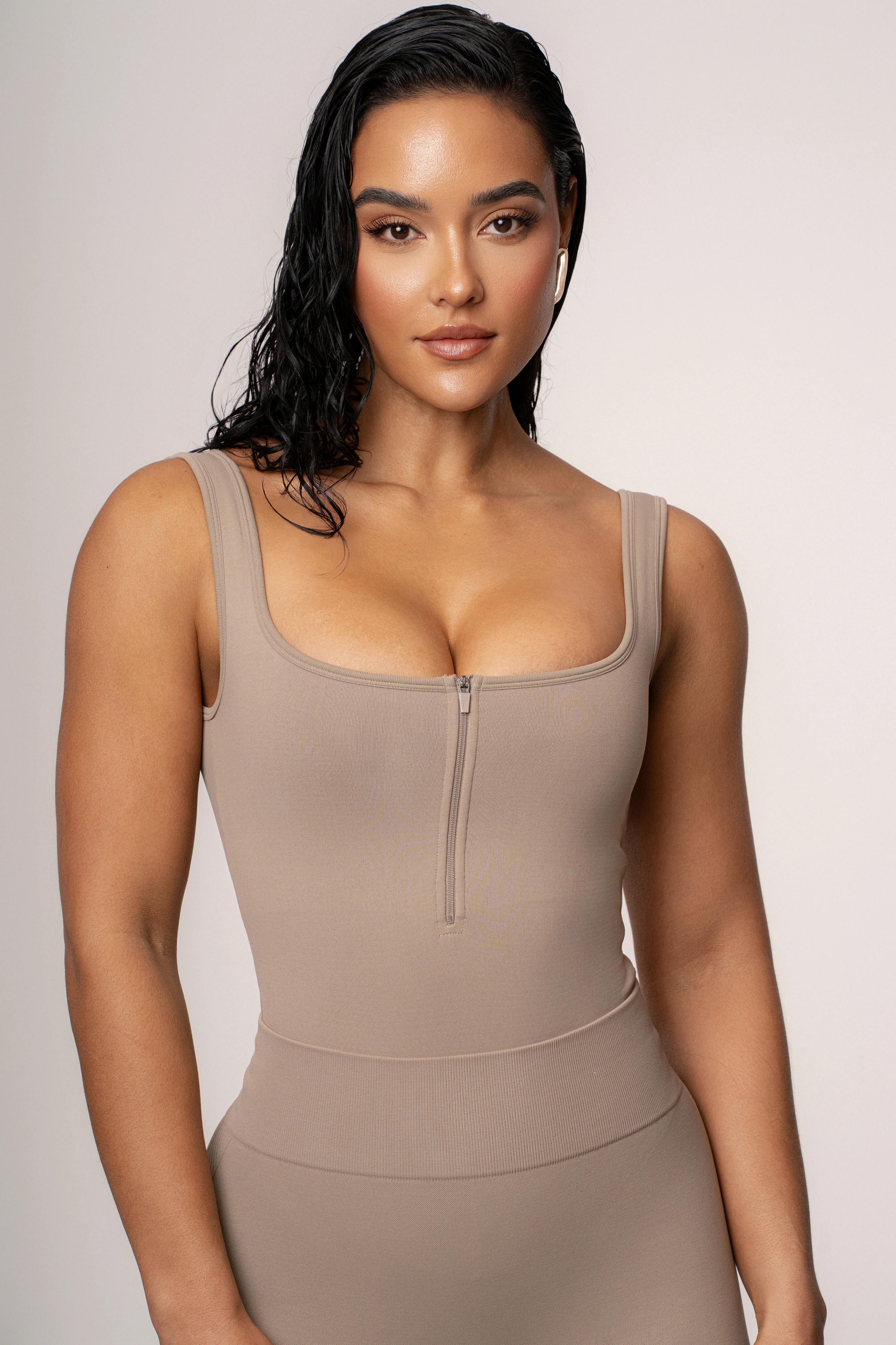 Beige Grounded Bodysuit
