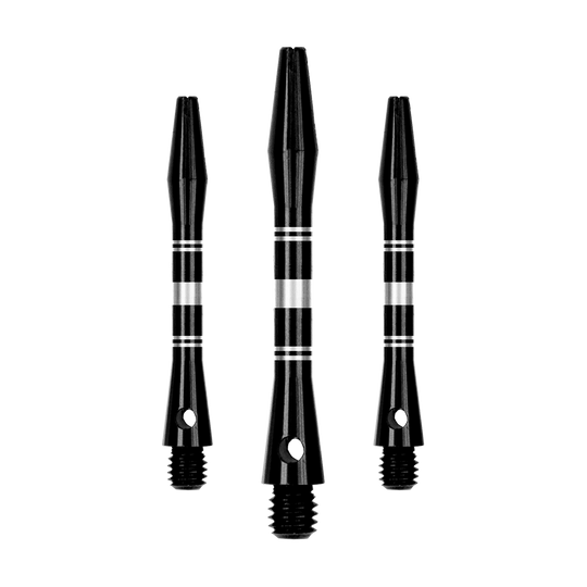 Ringed Aluminum Shafts - Black Silver