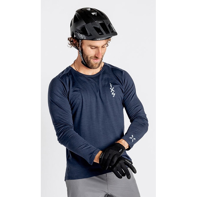 iXS Flow Merino MTB Longsleeve Jersey Men - marine