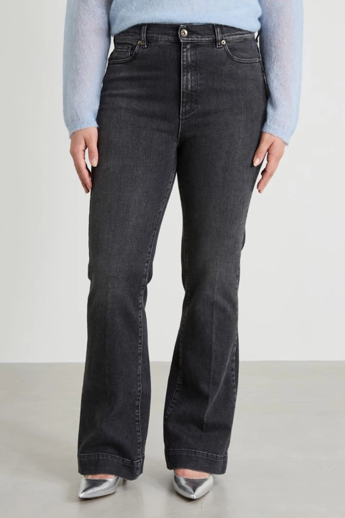 Flared jeans - BLACK