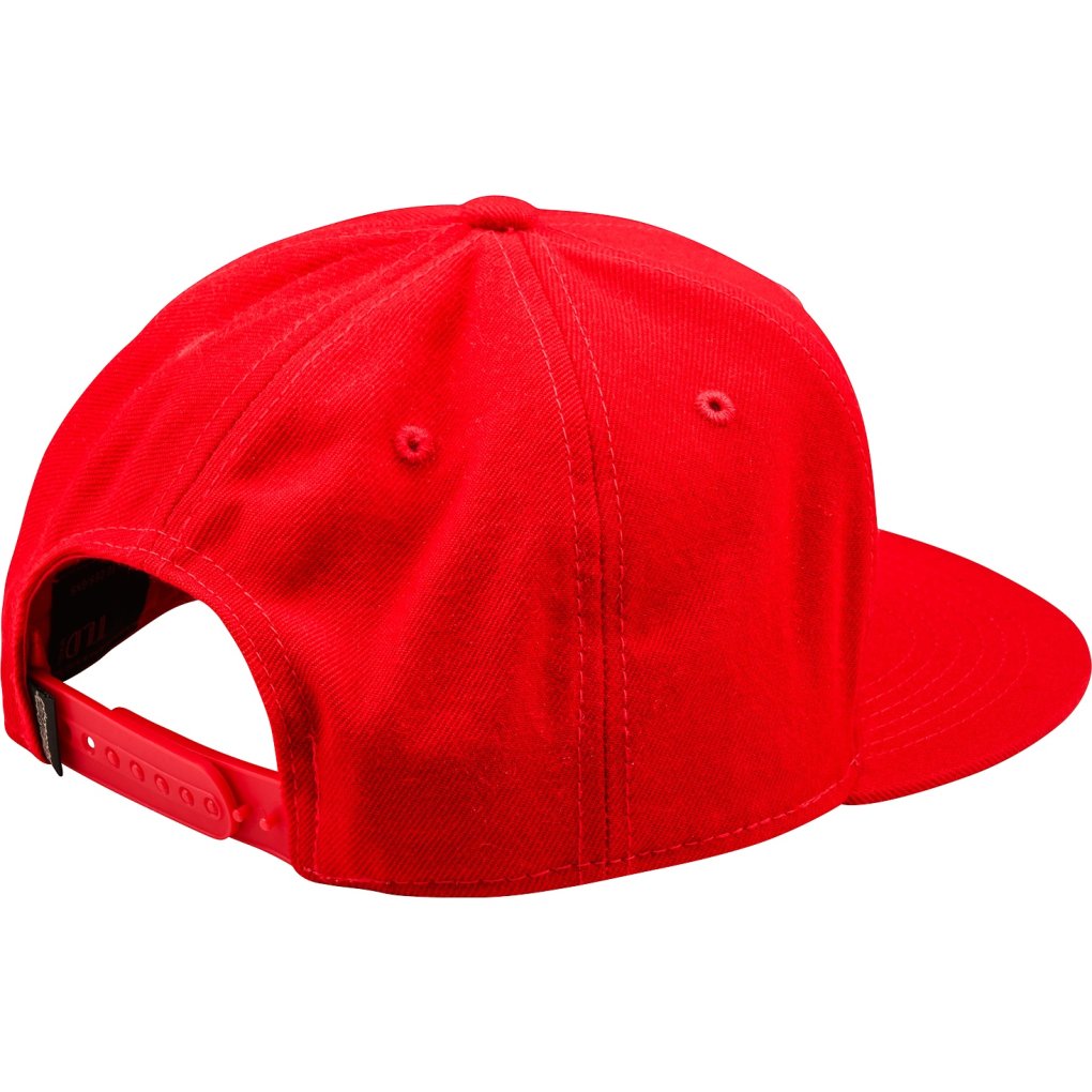 Troy Lee Designs Flat Bill Snapback Cap - Signature Team Red