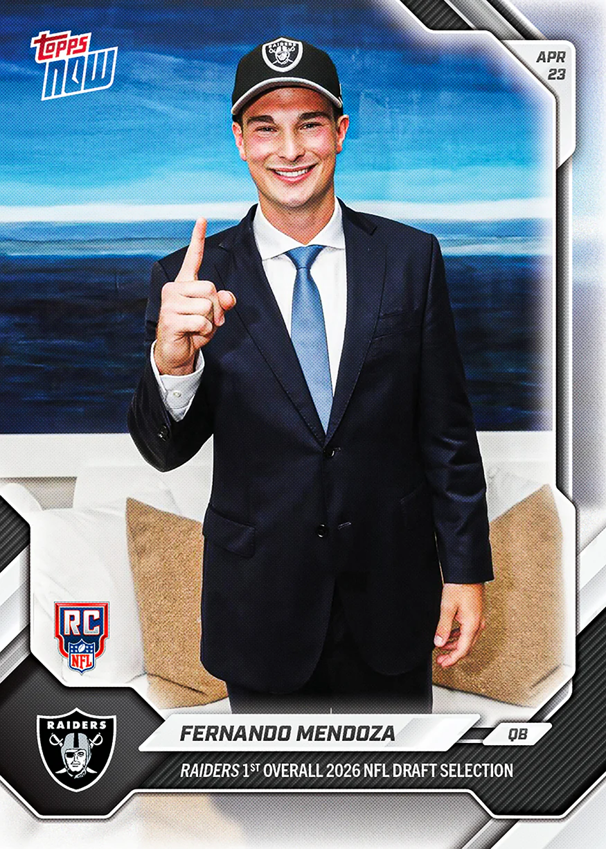 Fernando Mendoza  - 2026 NFL Topps NOW® - Card FMEN - PR: 126581