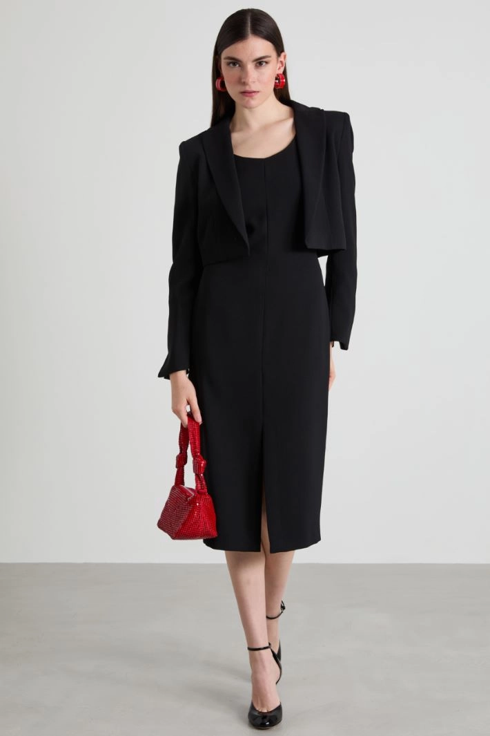 Crepe Spencer jacket and dress - BLACK