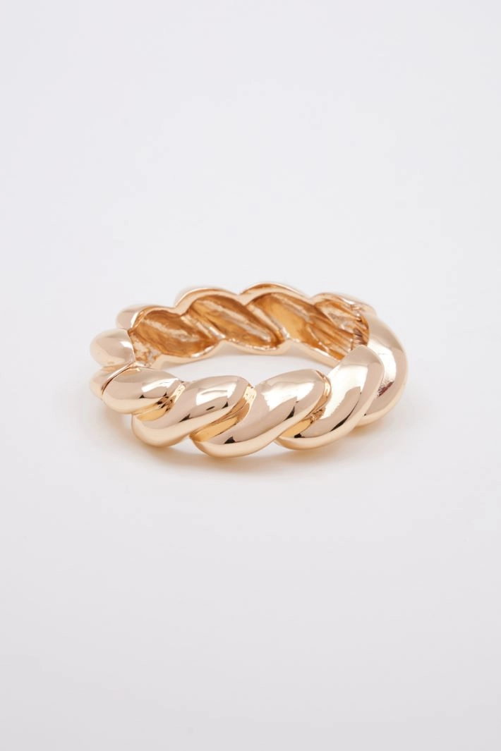 Twisted rigid bracelet - GOLD