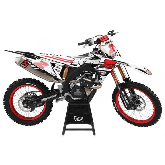 Kit déco RiderUnik GRAF WHITESUZUKI 450 RM-Z 450 - 2008 - 2017Ref : RU0450 / SUGRAFW09