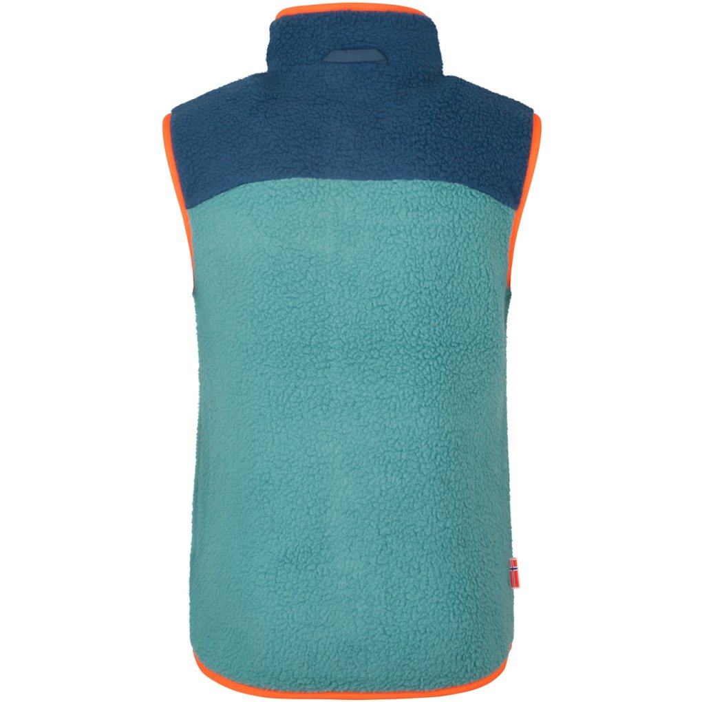 Trollkids Hemsedal Vest Kids - Stormy Blue/Mystic Blue/Flame Orange