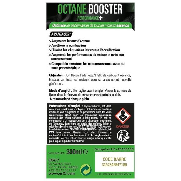 Octane Booster GS27 Performance + UniversalRef: GS0065 / AD130150