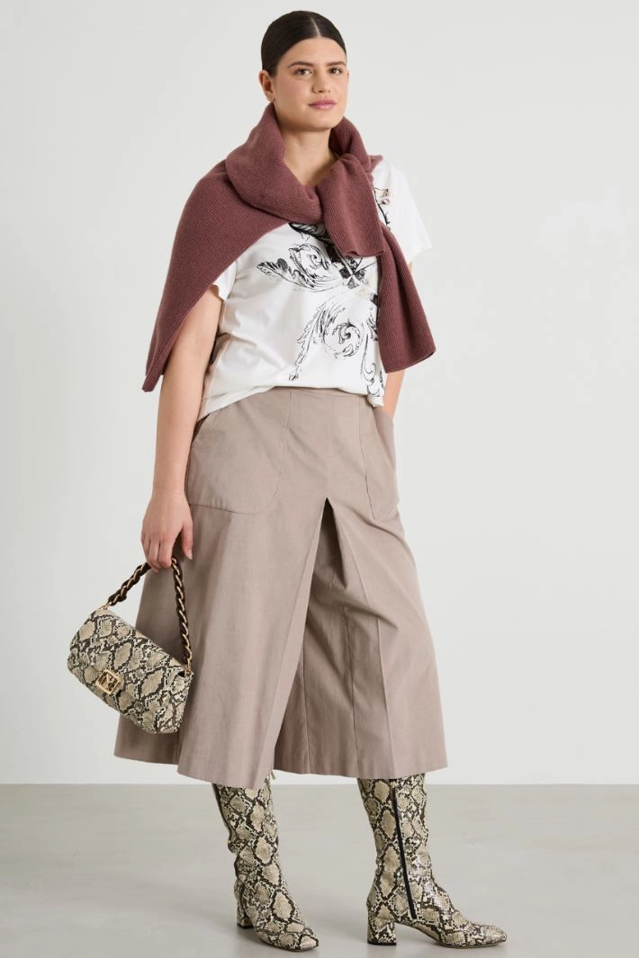 Printed jersey T-shirt - WHITE