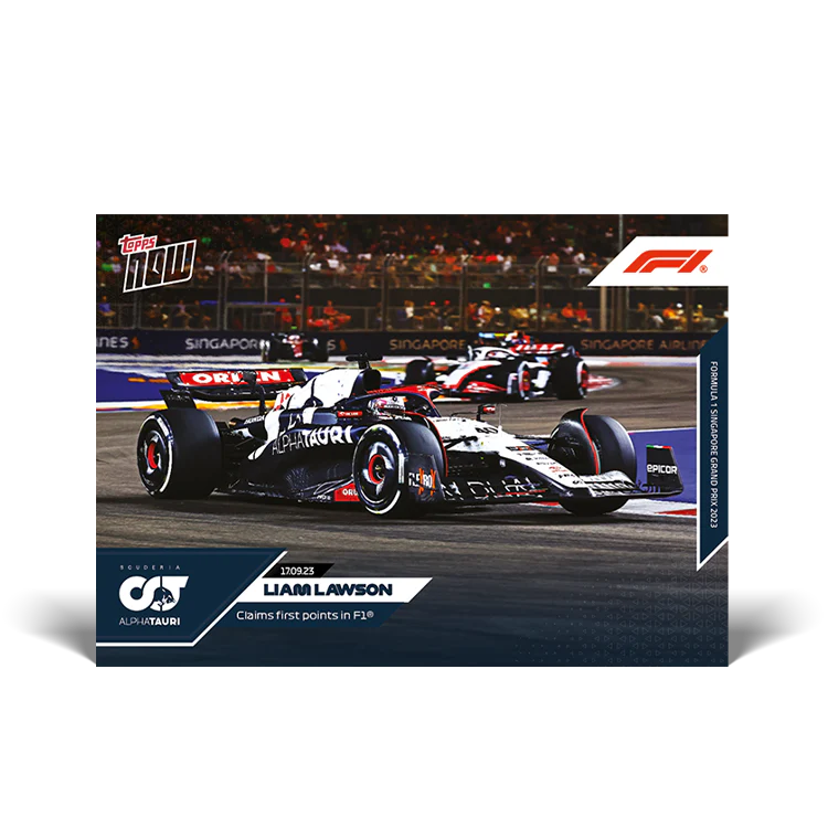 Topps UK - Liam Lawson - Claims first points in F1 - F1 TOPPS NOW® Card #48