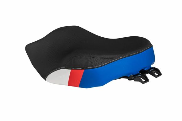 Heated Touratech Red blue Fresh Touch comfort saddle - XLBMW 1300 R 1300 GS - 2023 - 2026Ref: Trt01276A / 01-035-5913-0