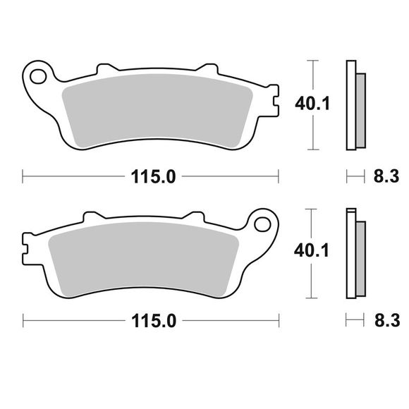 SBS 736HF Organic Rear Brake PadsRef: 736HF / 736000