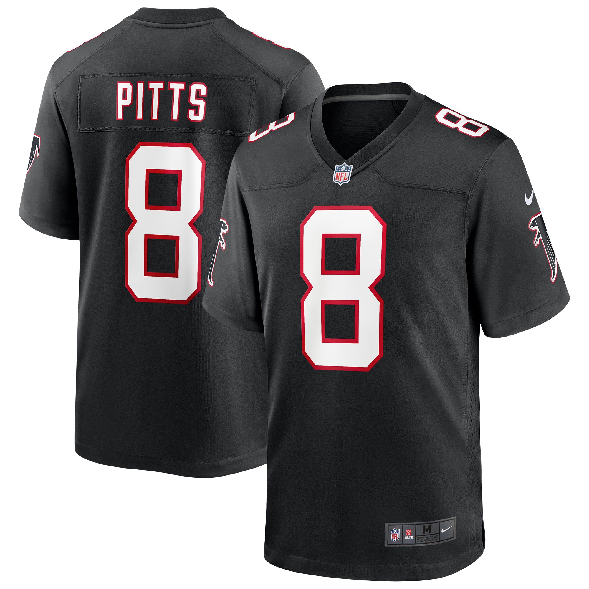 Kyle Pitts #8 Atlanta Falcons GAME NFL Jersey Alternate Throwback Black