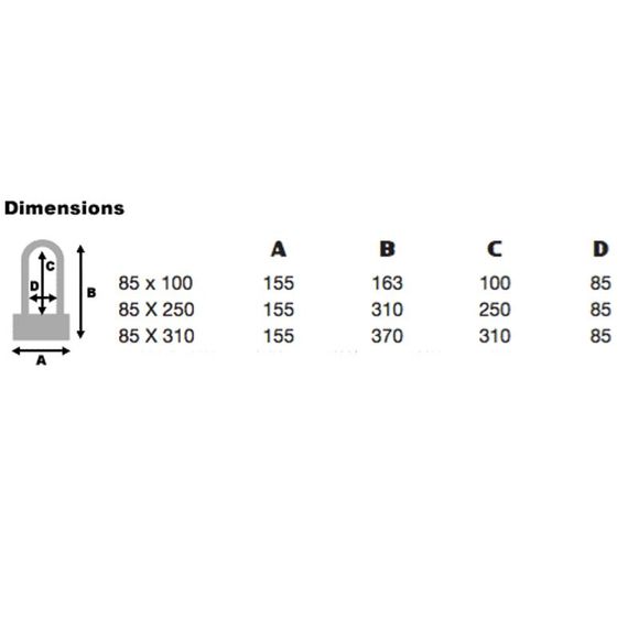 Antivol Auvray U XTREM MEDIUM 85 X 310 SRA UniverselRef : AUV0059 / W1085310STAUV