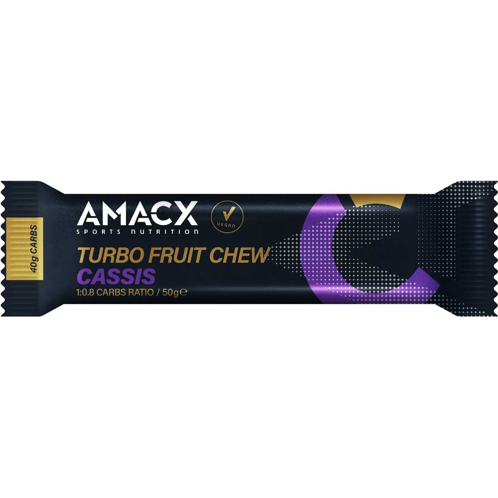 Amacx Turbo Fruit Chew - Carbohydrate Chew Bar - 12x50g