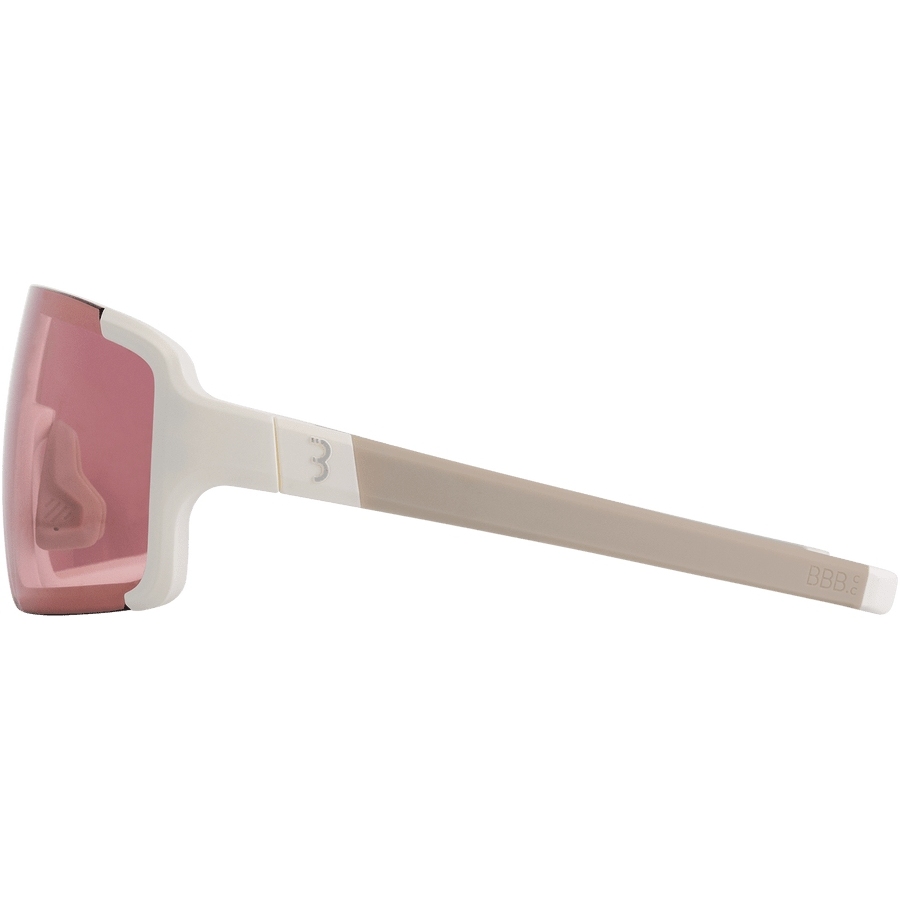 BBB Cycling Chester Narrow BSG-73 Cycling Glasses - matt white | MLC pink flash mirror