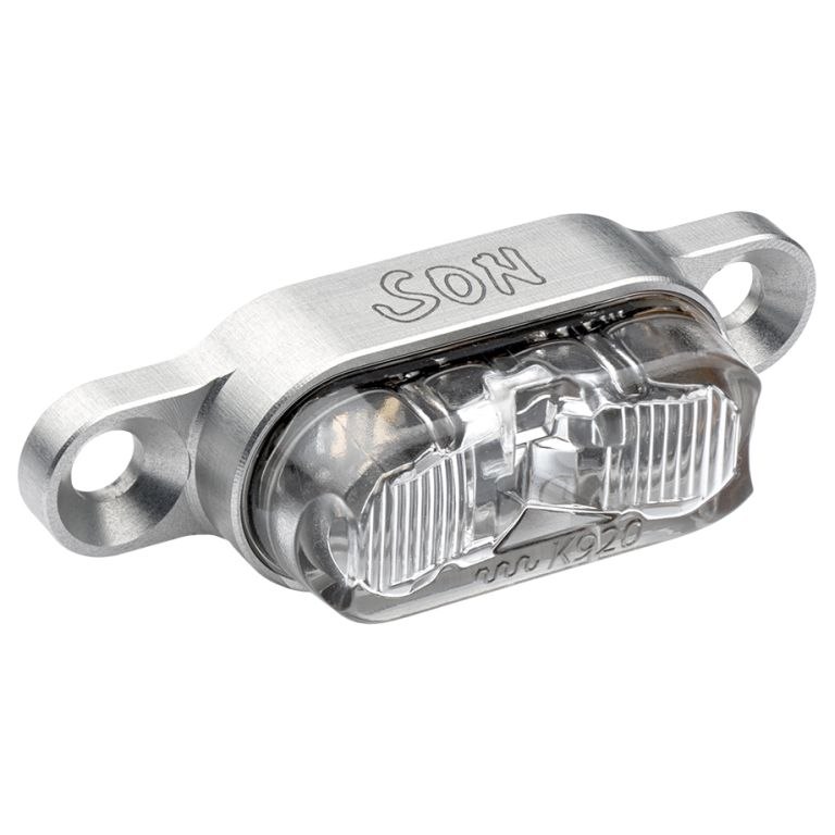 SON Rear Light for Carrier Mounting - silver