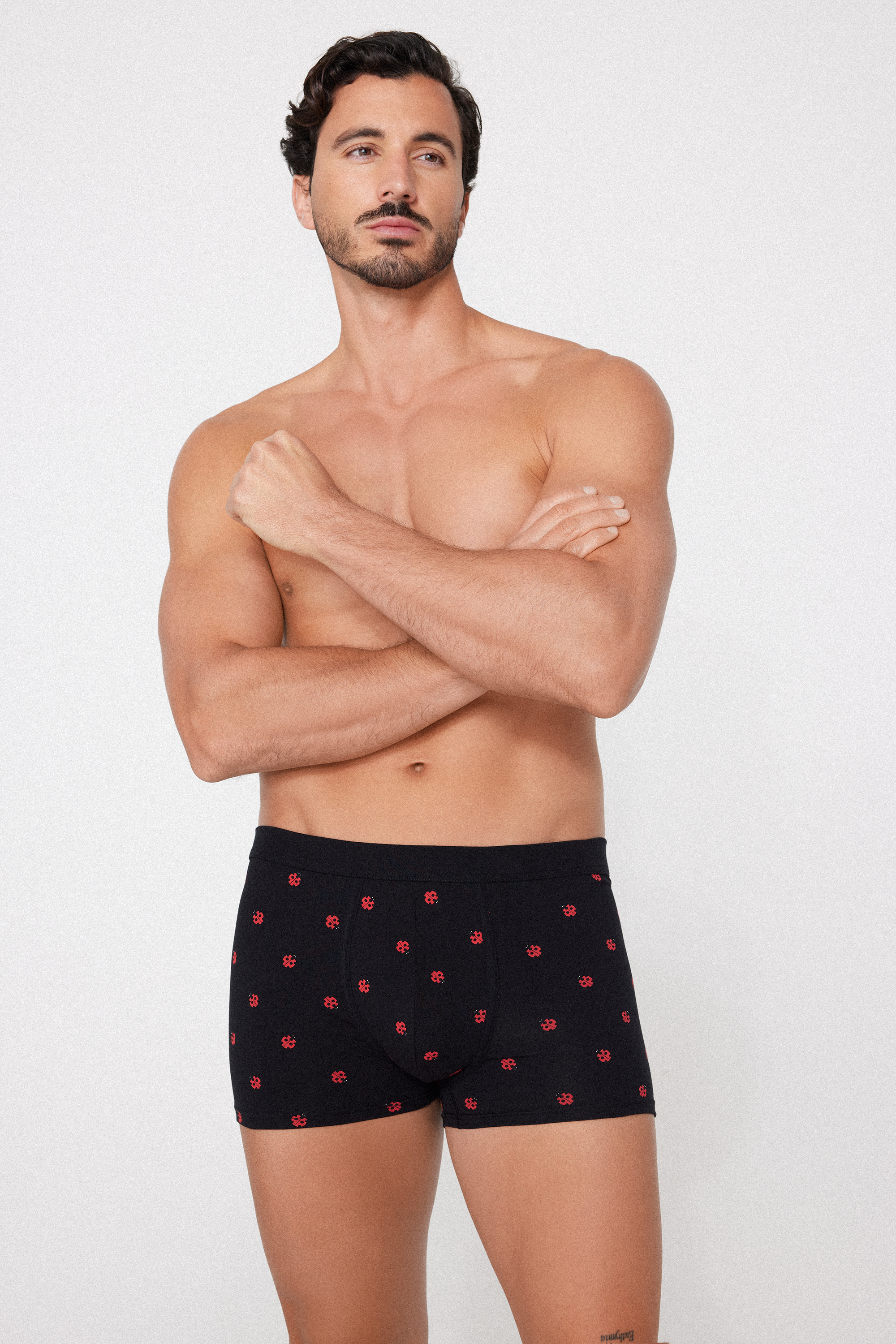 Printed Stretch Cotton Boxers
