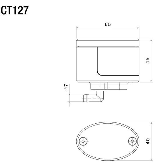 Bocal de maître cylindre Rizoma Next pour frein avant Universel - GrisRef : RZ0023