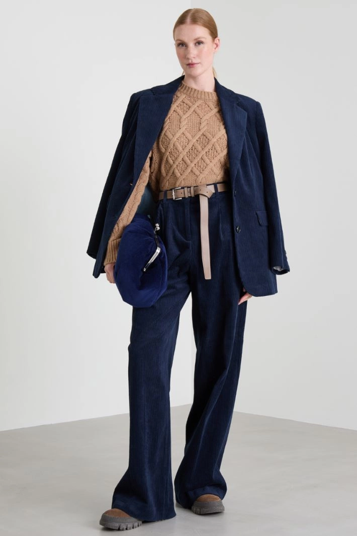 Corduroy blazer - NIGHT BLUE