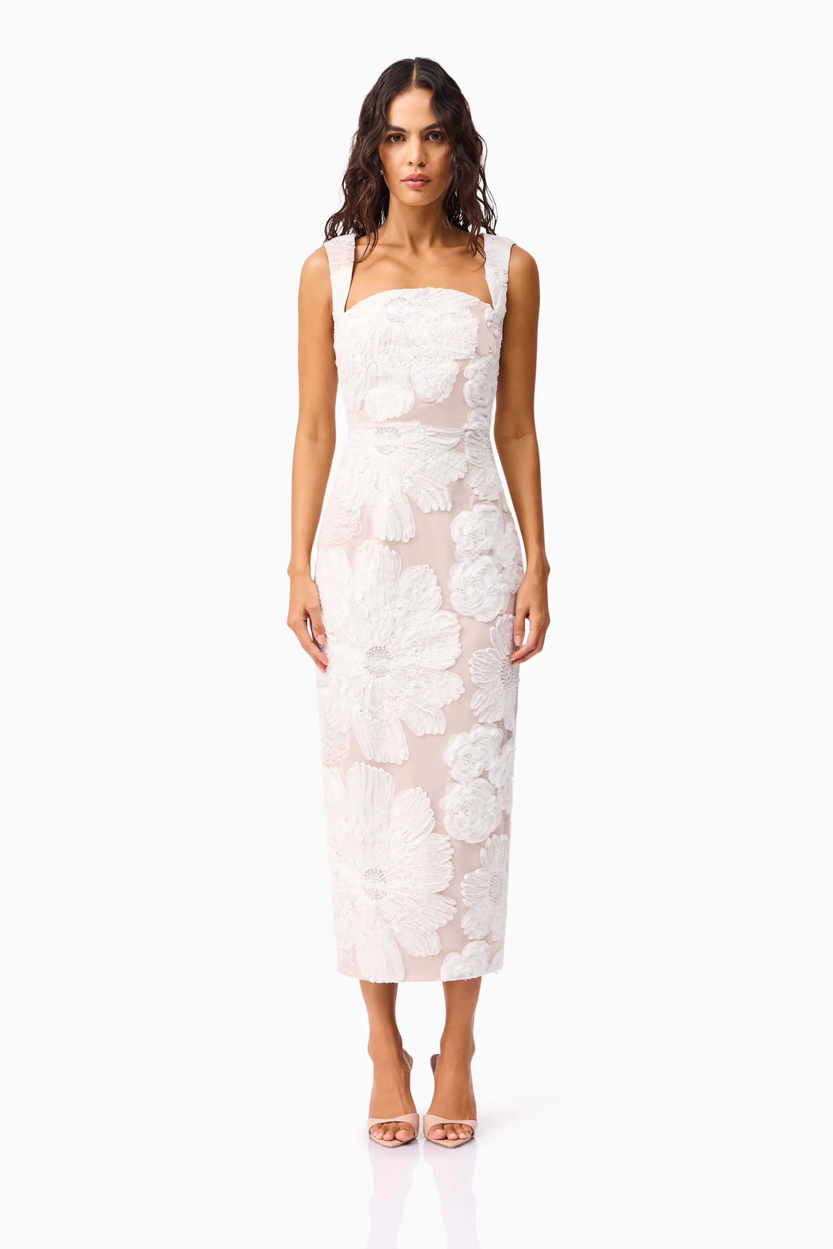Roxana Midi Dress in White