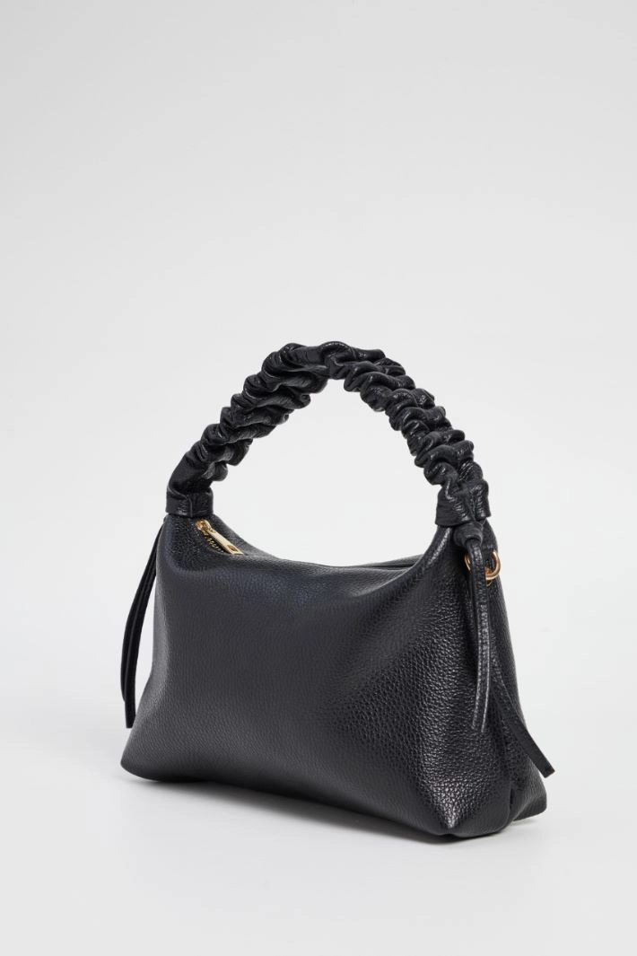 Bag with curled handle - BLACK