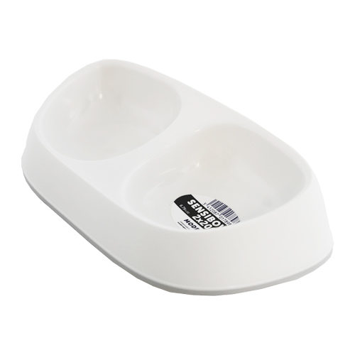 Moderna Sensi Double Food Bowl - White
