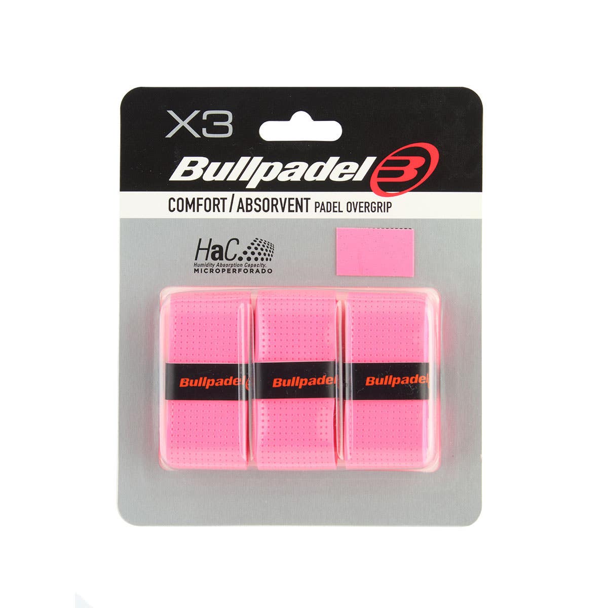 BOX 12 PCS - BLISTER (3 PCS) OVERGRIP BULLPADEL PINK