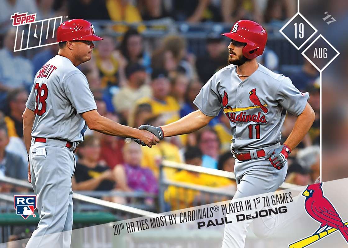 Paul DeJong - 08/19/2017 TOPPS NOW® CARD 499 - Print Run: 476