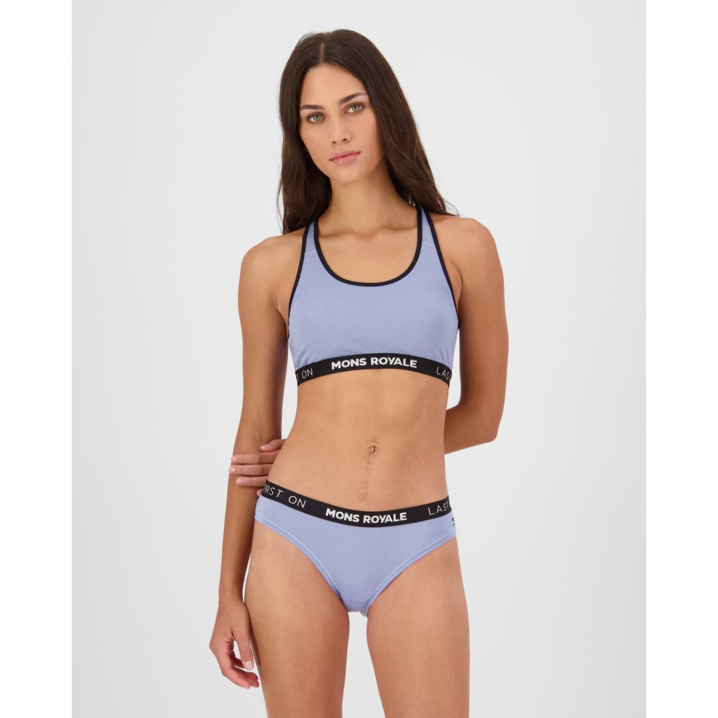 Mons Royale Sierra Merino Sports Bra Women - skyline / black