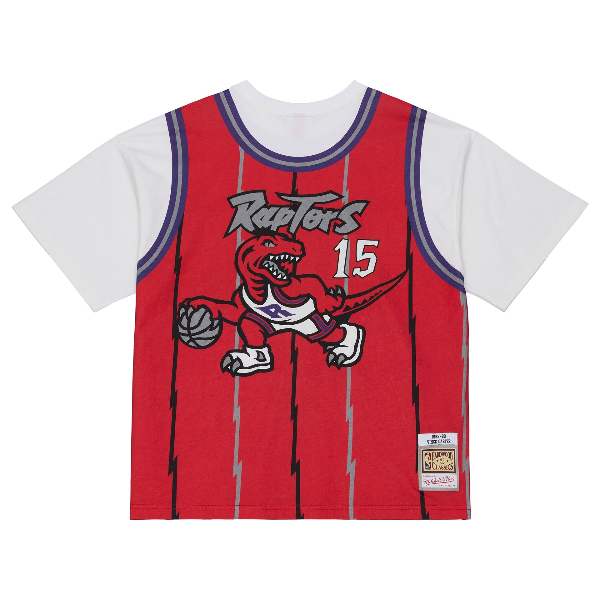 Vince Carter #15 Toronto Raptors Backward Jersey T-Shirt Red