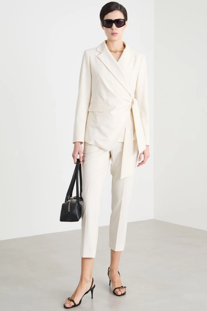 Belted blazer - WHITE
