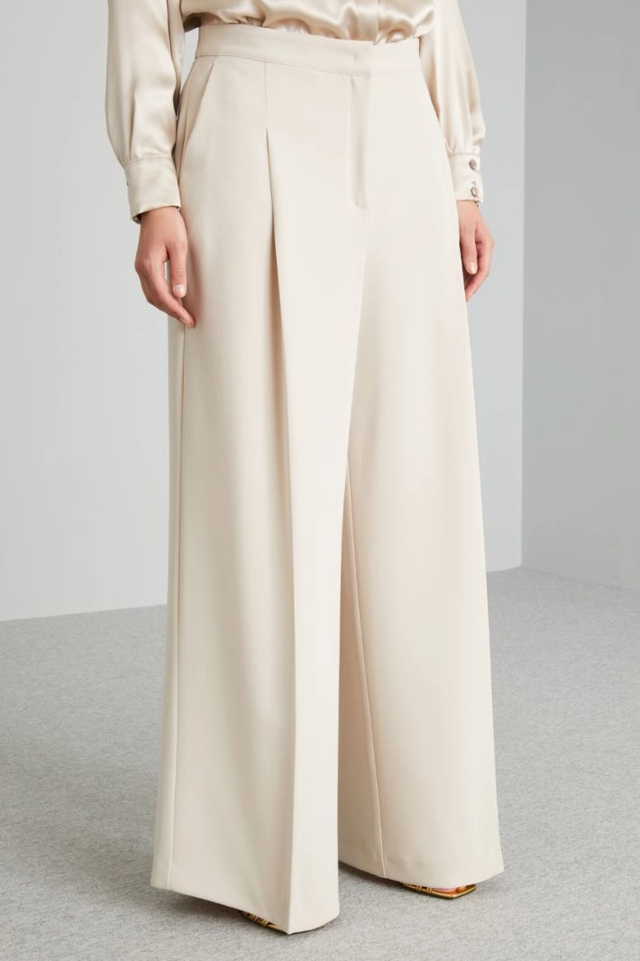 Cady palazzo trousers - IVORY
