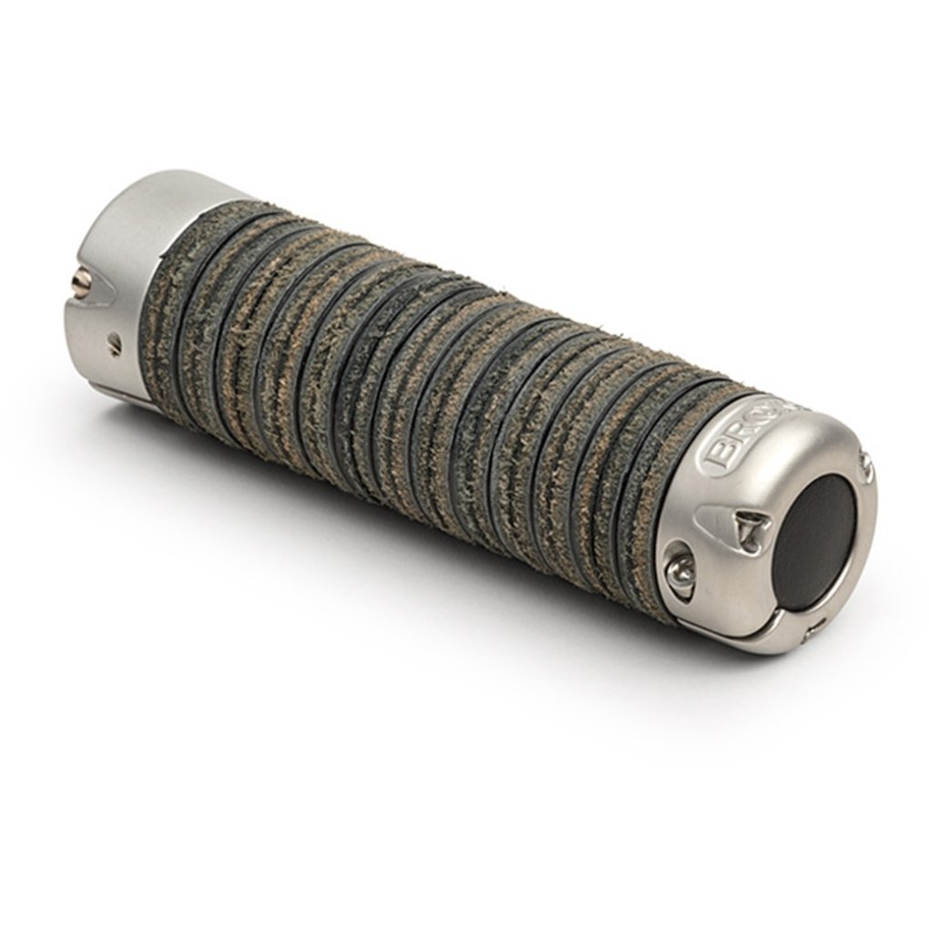 Brooks Plump Leather Grips - Black