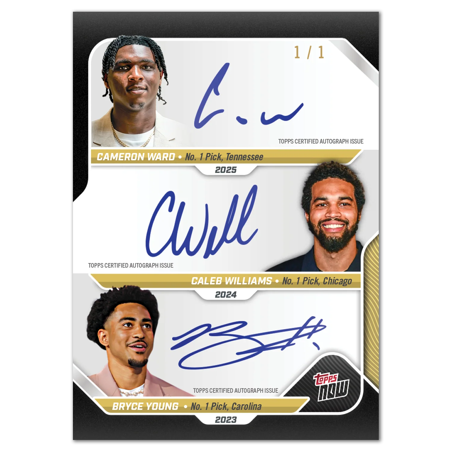 Cameron Ward - 2025 Topps NOW® Football - Card D-1 - LOOK FOR AUTOS AND TRIPLE AUTO