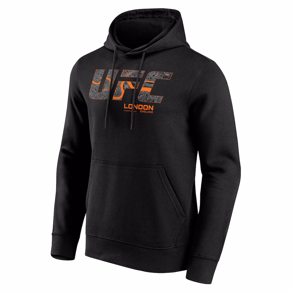 UFC London Fight Night Map Graphic Hoodie - Black - Mens