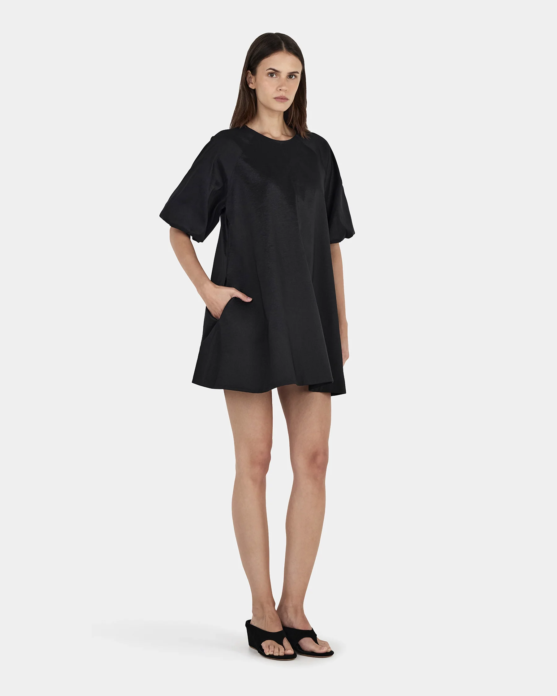 Jemima Taffeta Dress Black