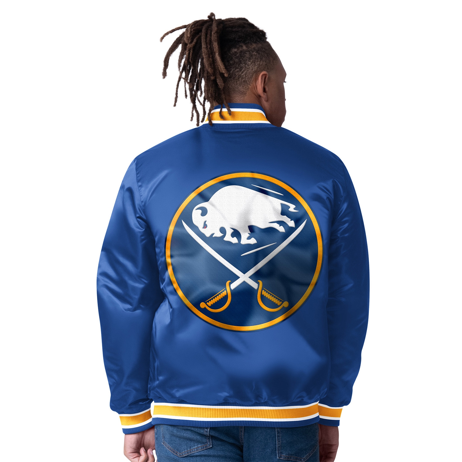 Buffalo Sabres Closer Reversible NHL Varsity Jacket Blue/Black