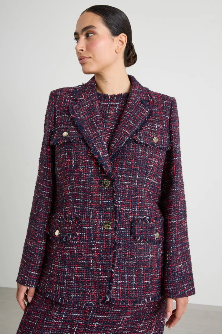 Tweed jacket - BORDEAUX BLUE