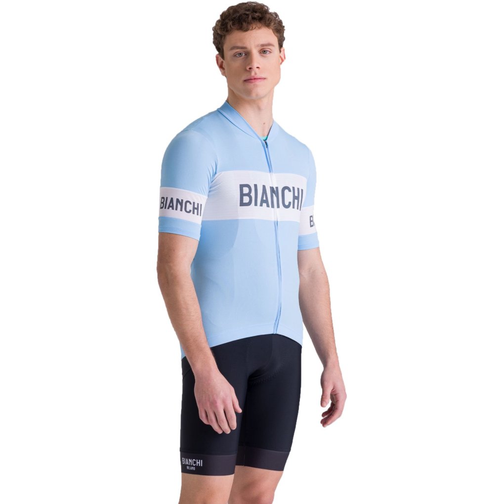 Santini Bianchi Retro Jersey Men BI94075CRETRO - sky blue AZ