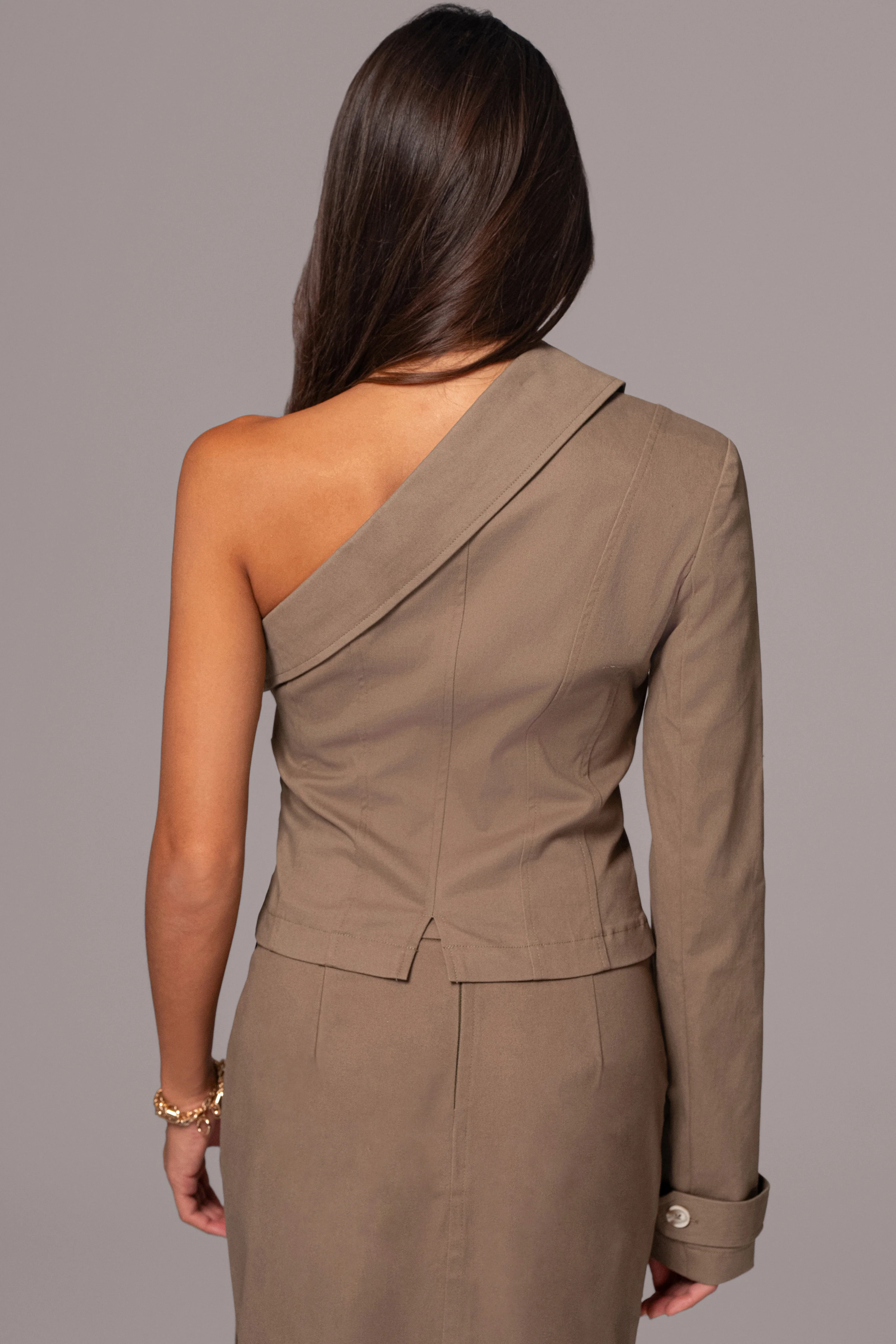 Olive Amal One Shoulder Top