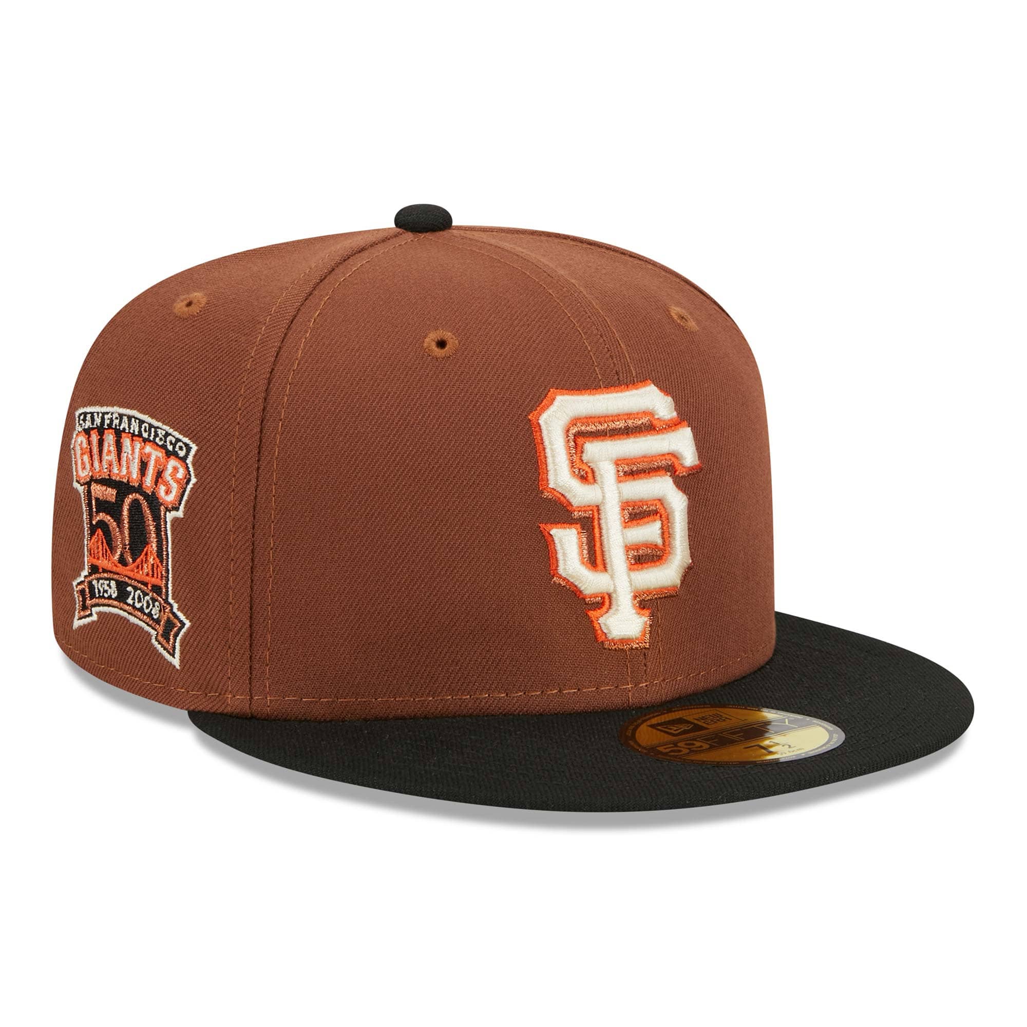 San Francisco Giants Harvest New Era 59FIFTY Fitted MLB Cap Brown