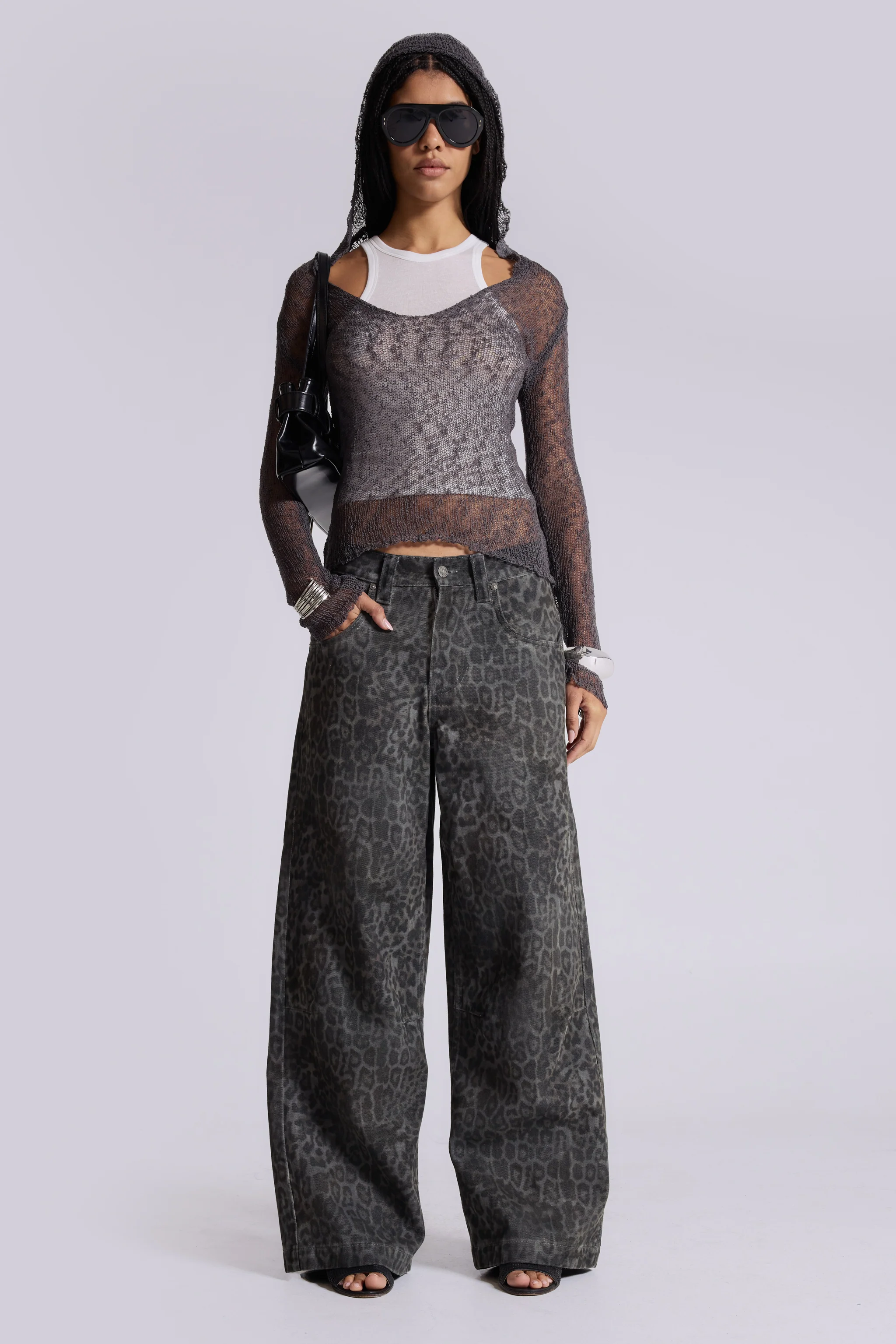 Charcoal Leopard Fade Colossus Jeans