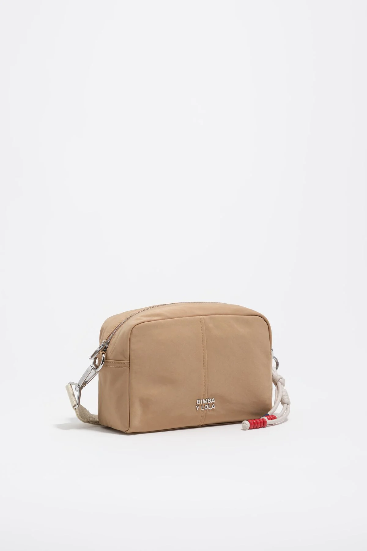 Camel nylon crossbody bag