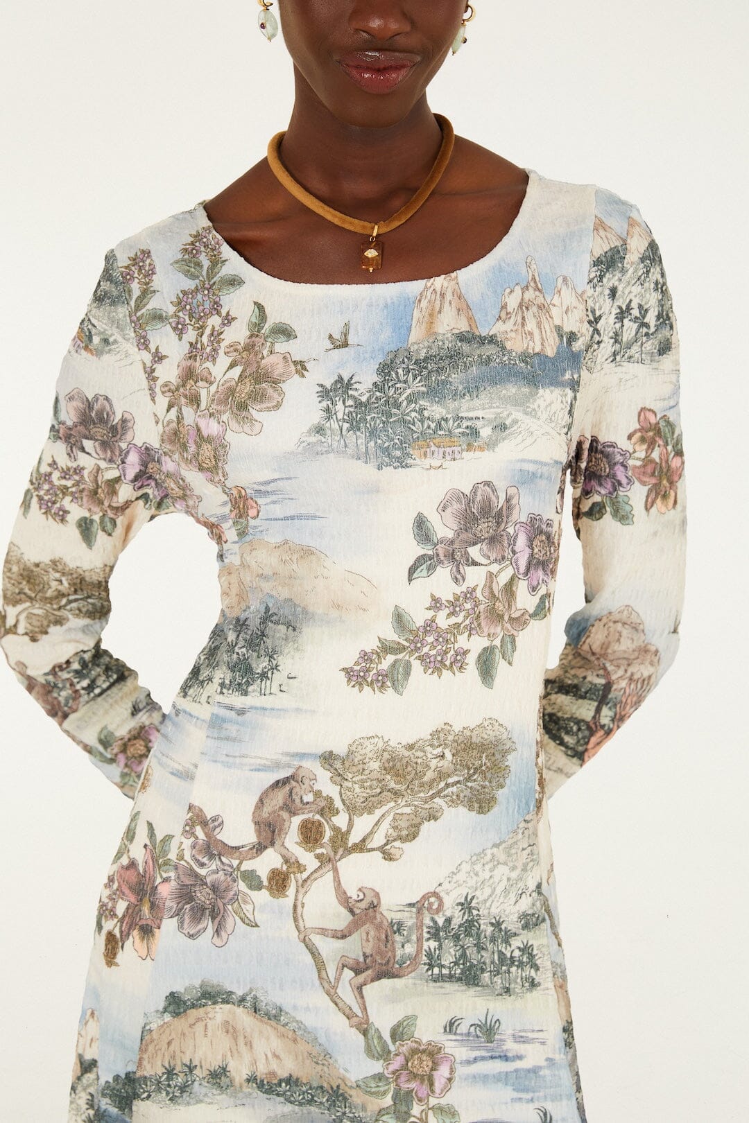 Toile De Rio Textured Midi Dress