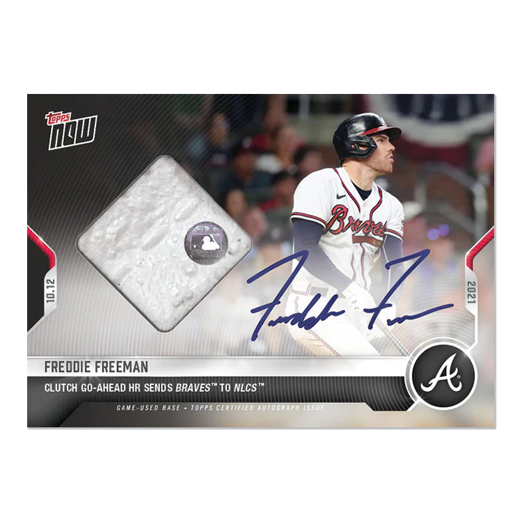 On-Card Auto-Relic # to 99 - Freddie Freeman - 2021 MLB TOPPS NOW® Card 962A
