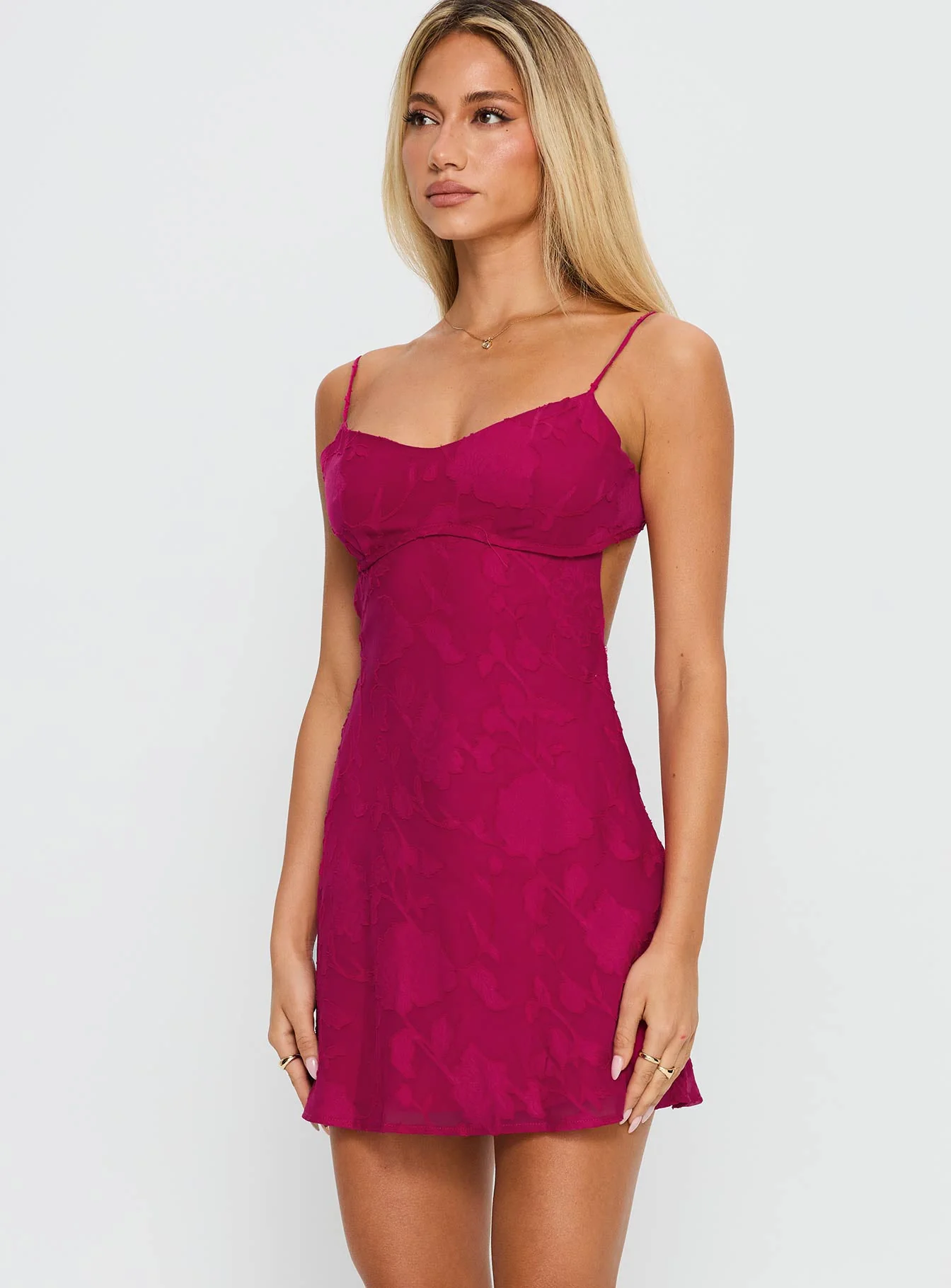 Clemence Mini Dress Hot Pink