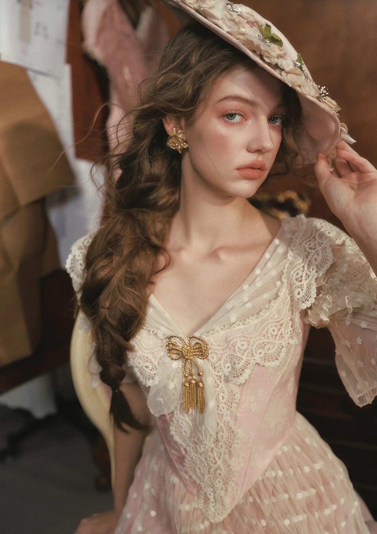 Gilded Invitation Dress（Pink）
